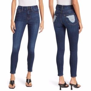 NWT Good American Good Waist with Chewed Back Pockets Jeans Size 27